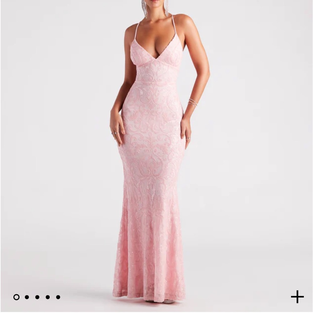 🎀Windsor Pink Formal Sequin Dress
